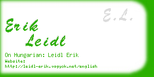 erik leidl business card